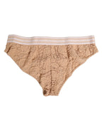 Dolce & Gabbana Beige Lace Nylon High Waist Panty Underwear - Zeiniez