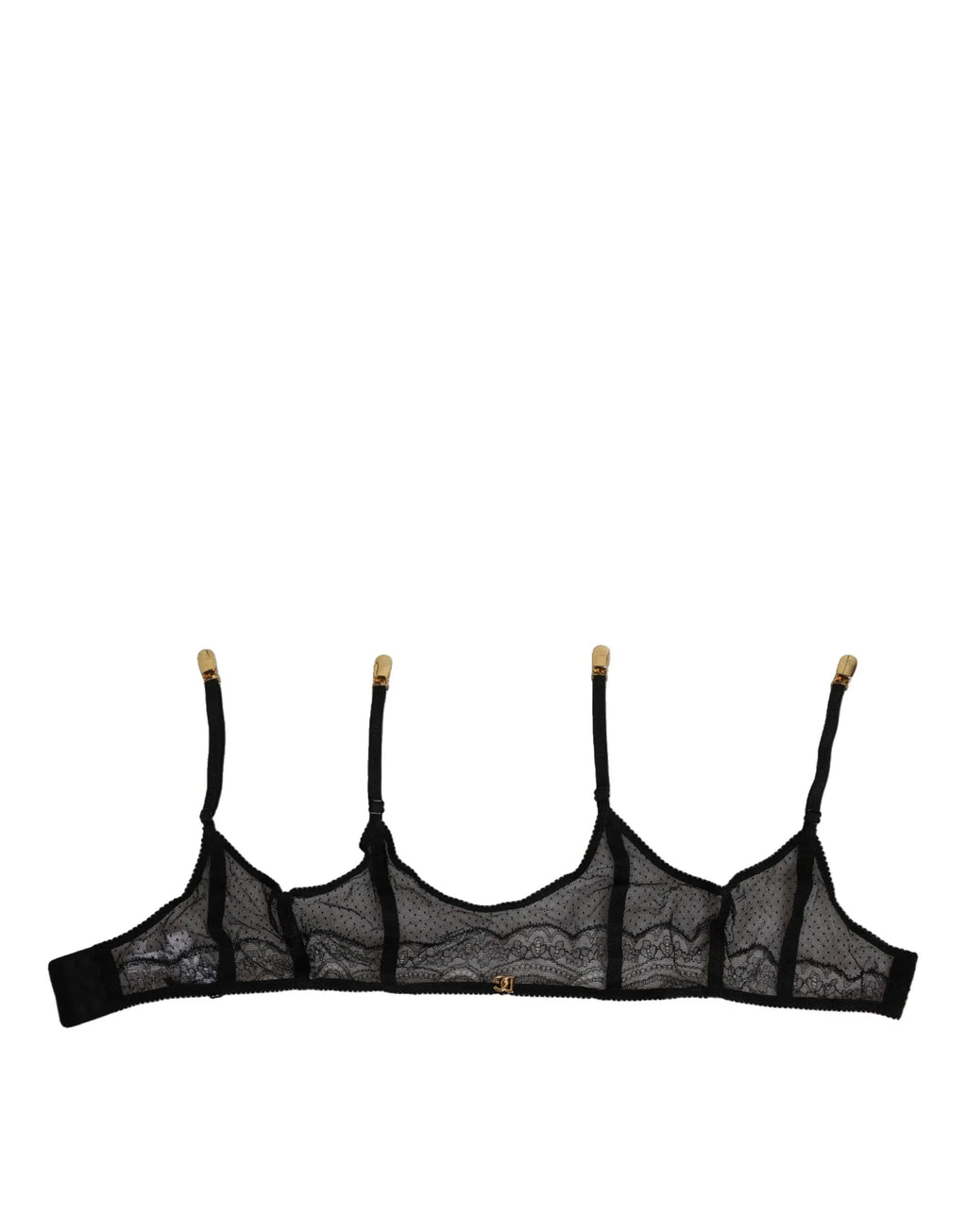 Dolce & Gabbana Black Floral Lace Nylon Strap Garter Underwear - Zeiniez