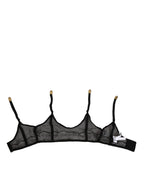 Dolce & Gabbana Black Floral Lace Nylon Strap Garter Underwear - Zeiniez