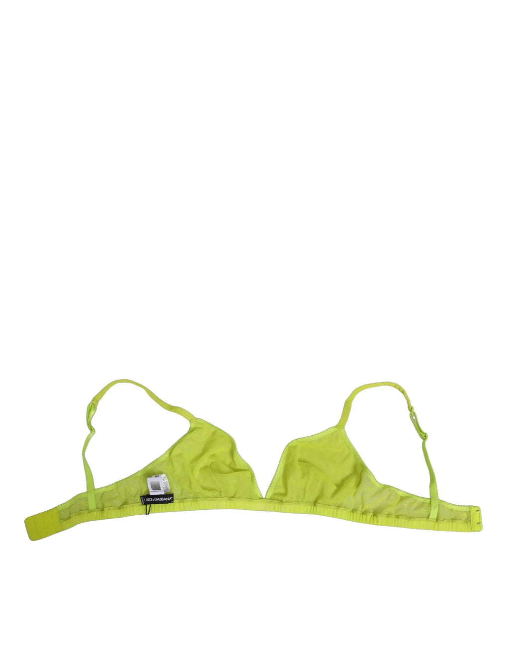 Dolce & Gabbana Yellow Green Nylon Soft Cup Brassiere Underwear - Zeiniez