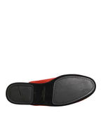 Dolce & Gabbana Red Suede DG King Men House Slippers Shoes - Zeiniez
