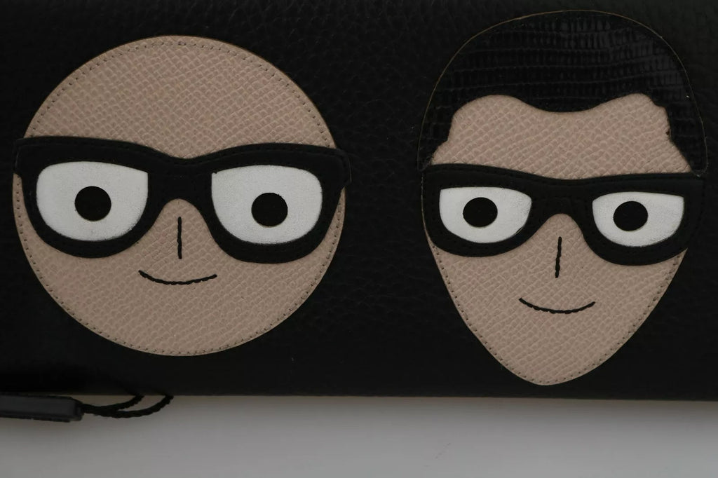 Dolce & Gabbana Black Leather #DGFAMILY Zipper Continental Mens Wallet - Zeiniez