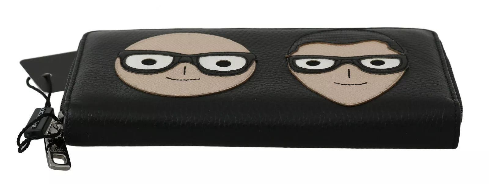 Dolce & Gabbana Black Leather #DGFAMILY Zipper Continental Mens Wallet - Zeiniez