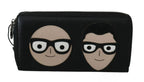 Dolce & Gabbana Black Leather #DGFAMILY Zipper Continental Mens Wallet - Zeiniez