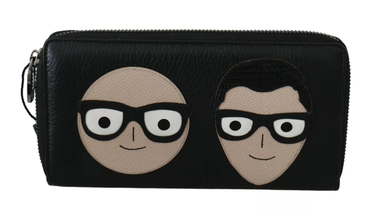 Dolce & Gabbana Black Leather #DGFAMILY Zipper Continental Mens Wallet - Zeiniez