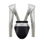 Dolce & Gabbana Gray Viscose One-Piece Swimsuit - Zeiniez