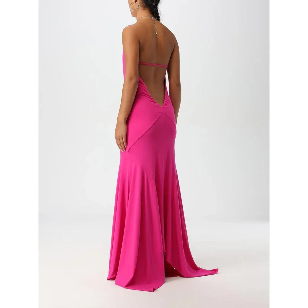 The Attico Fuchsia Jersey Cocktail Dress - Zeiniez