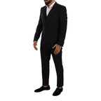 Dolce & Gabbana Black Wool Three-Piece Suit - Zeiniez