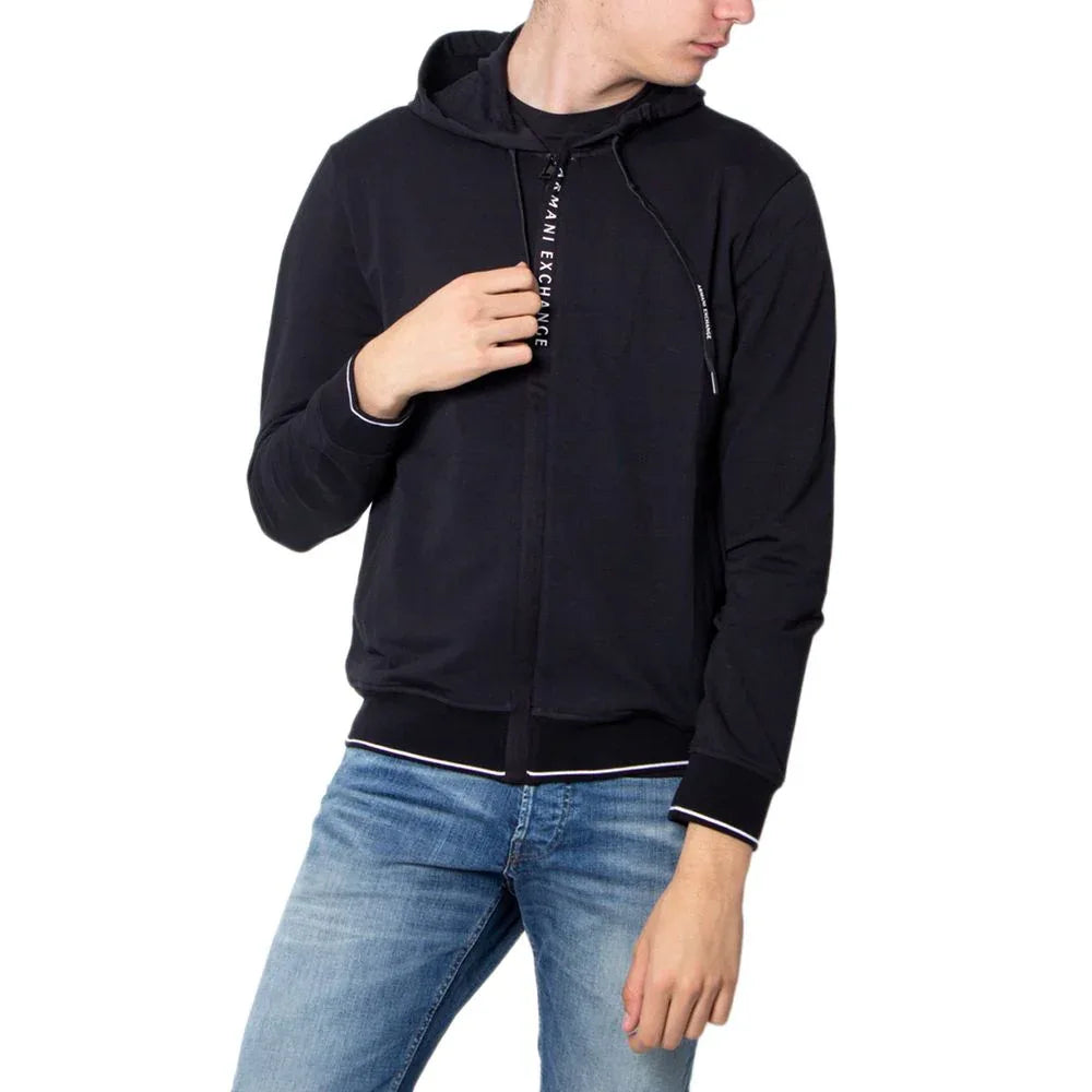 Armani Exchange Black Cotton Hoodie - Zeiniez