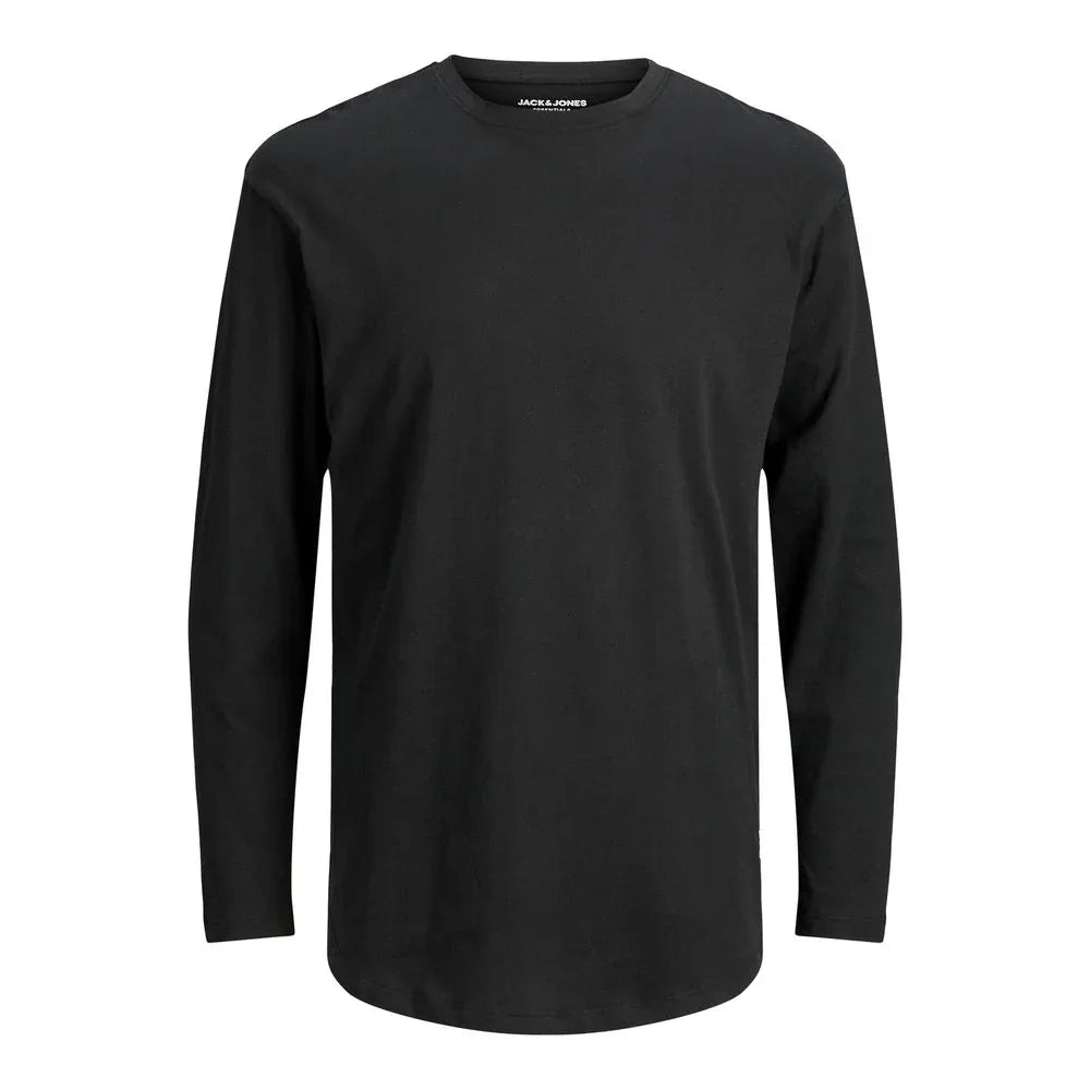 Jack Jones Black Cotton Long Sleeve T-Shirt - Zeiniez