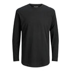 Jack Jones Black Cotton Long Sleeve T-Shirt - Zeiniez