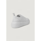 Armani Exchange White Leather Platform Sneakers - Zeiniez