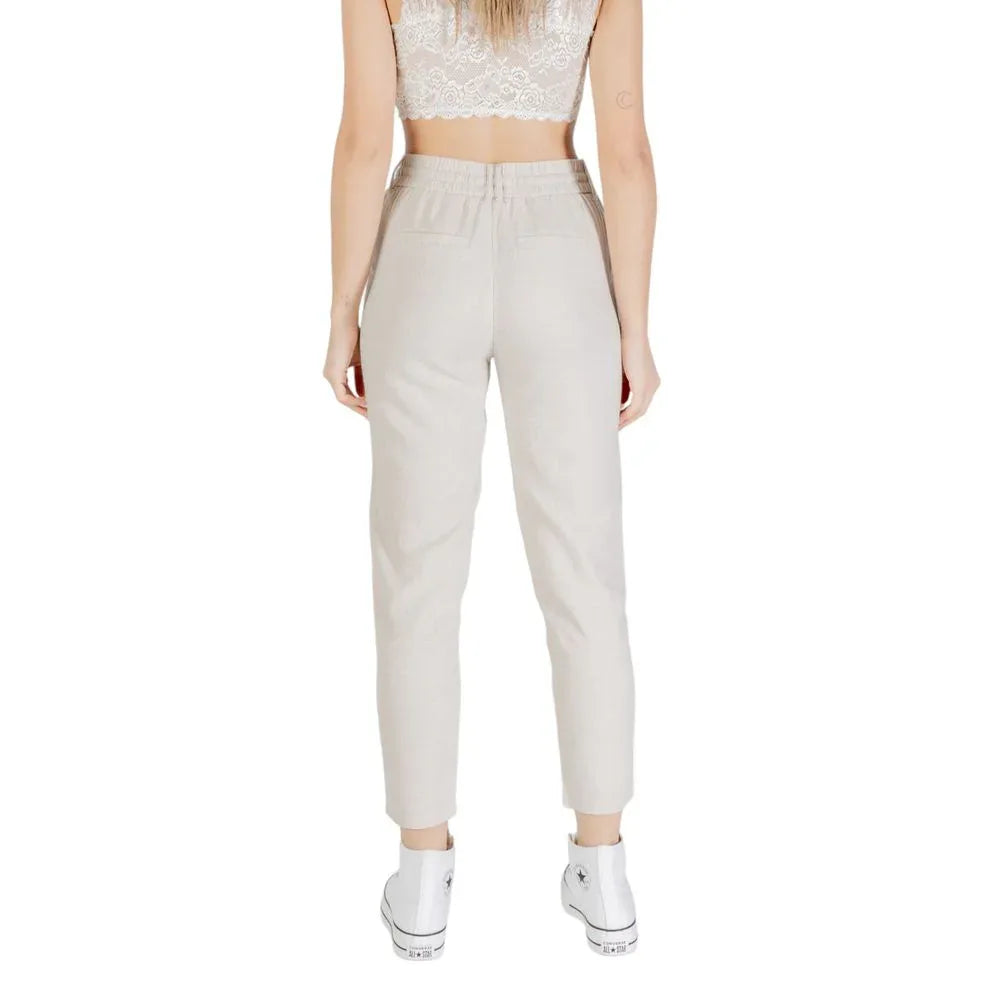 Only Bicolor Linen Casual Pants - Zeiniez