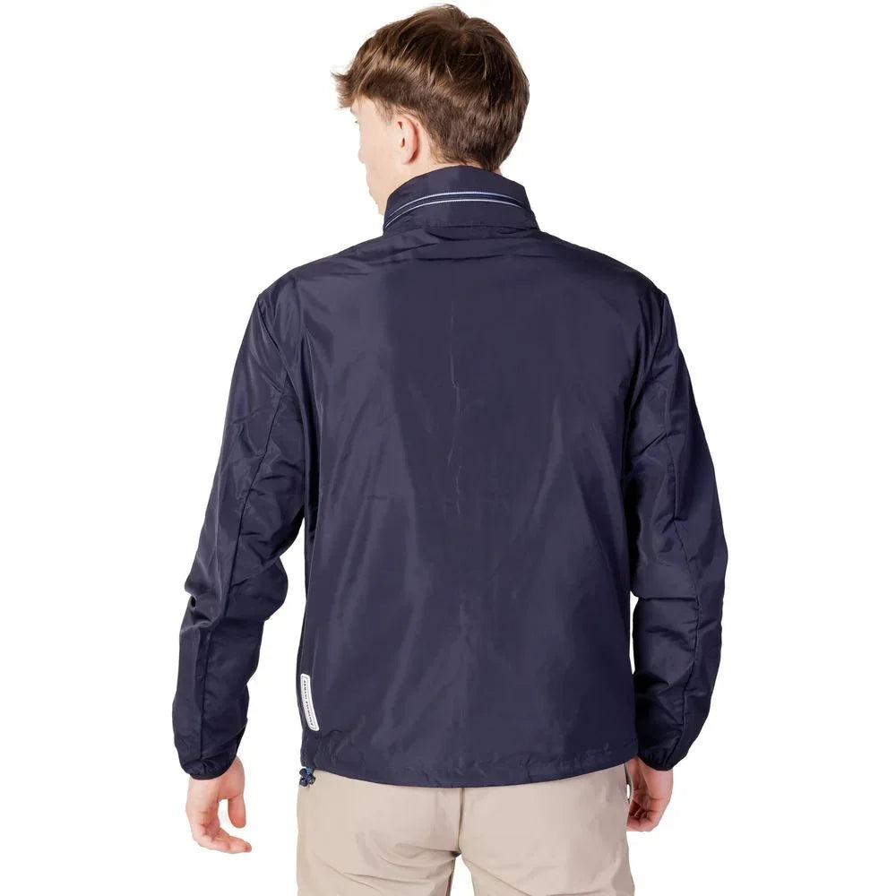 Armani Exchange Blue Polyester Shell Jacket - Zeiniez