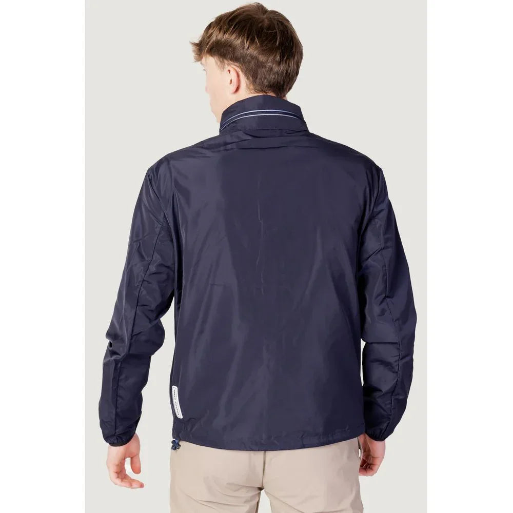 Armani Exchange Blue Polyester Shell Jacket - Zeiniez