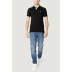 Tommy Hilfiger Jeans Black Cotton Polo Shirt - Zeiniez