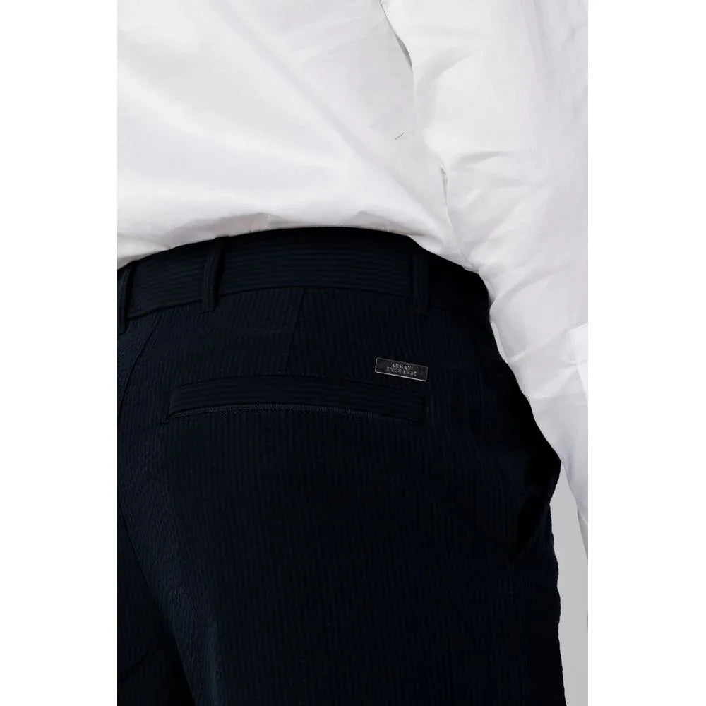 Armani Exchange Blue Cotton Casual Pants - Zeiniez