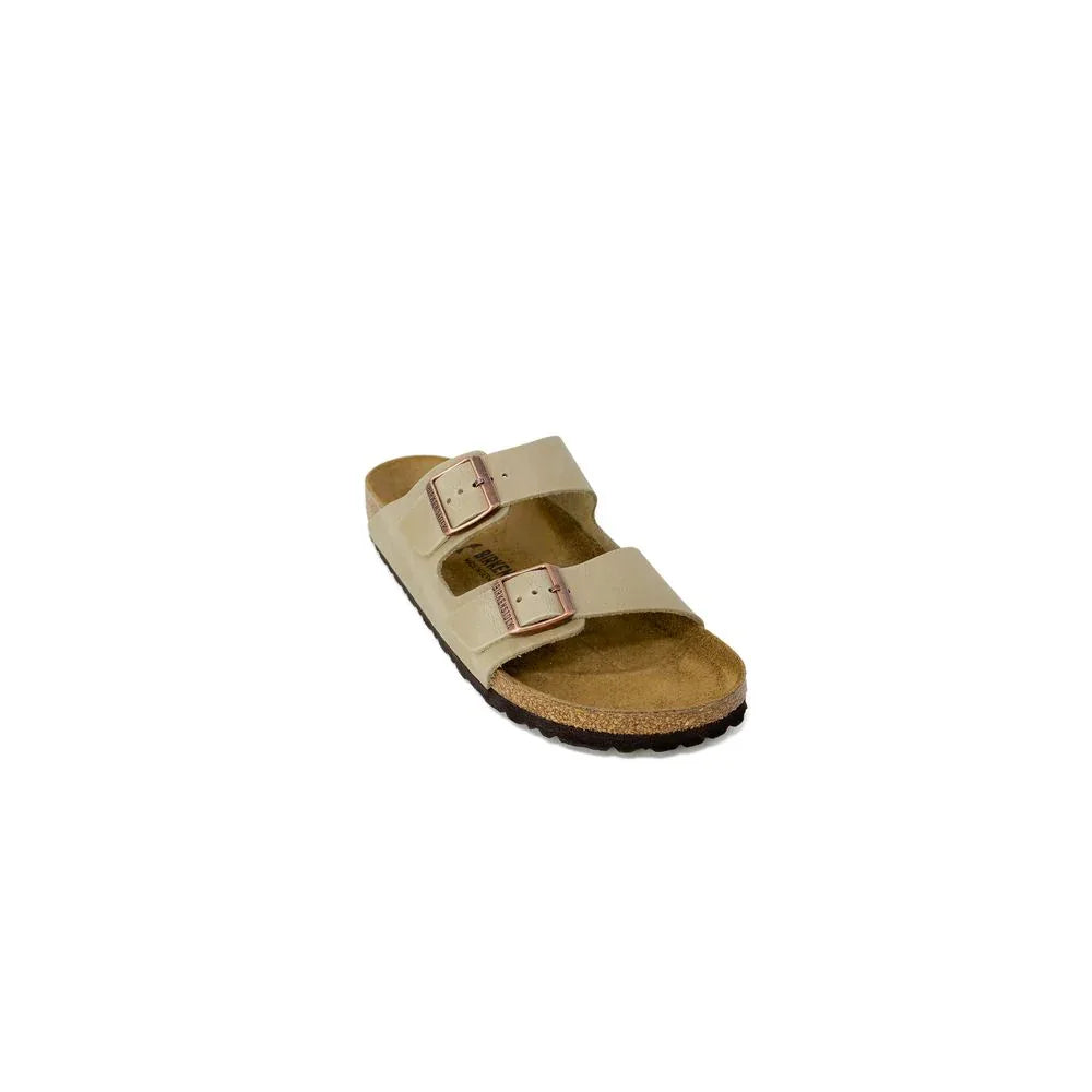 Birkenstock Beige Synthetic Slippers - Zeiniez