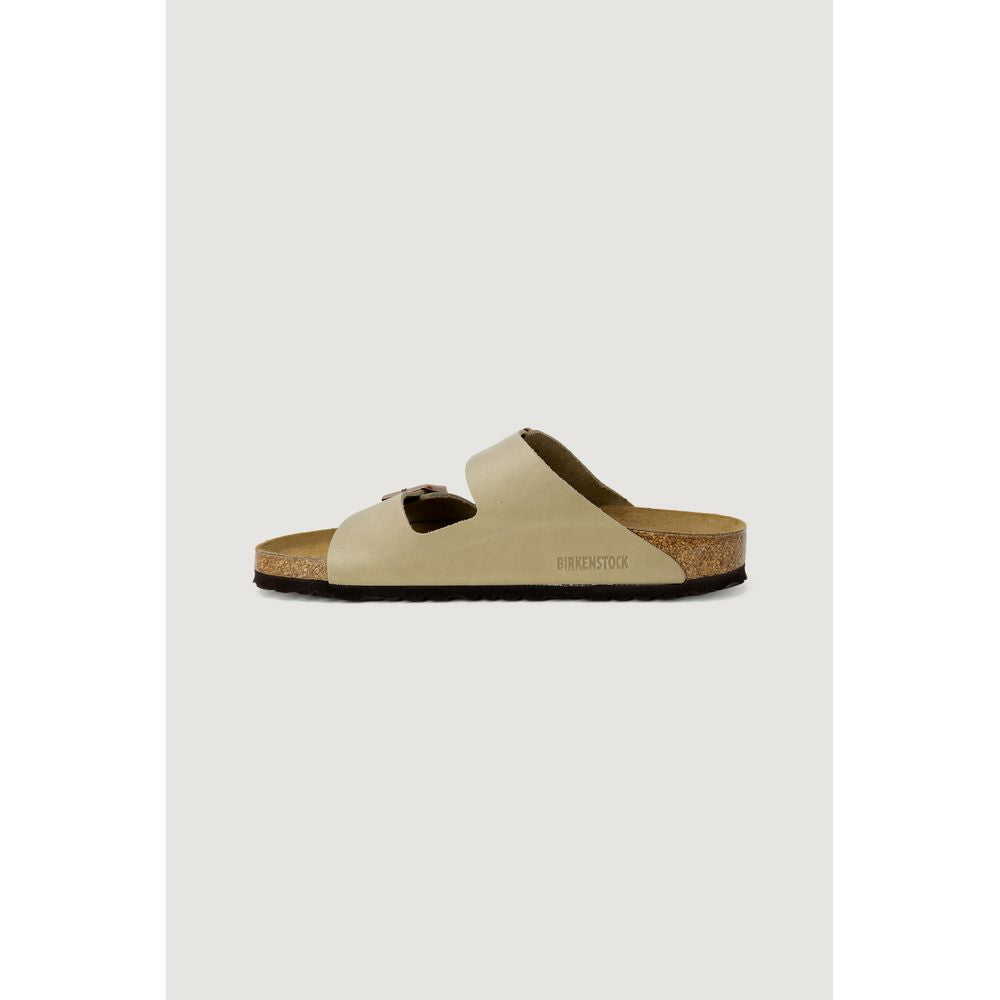 Birkenstock Beige Synthetic Slippers - Zeiniez