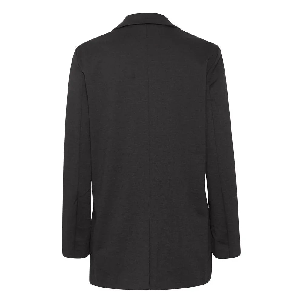ICHI Black Recycled Polyester Blazer - Zeiniez