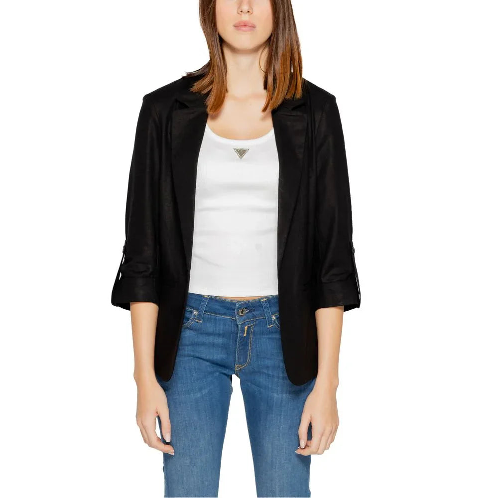 Only Black Linen Blazer - Zeiniez