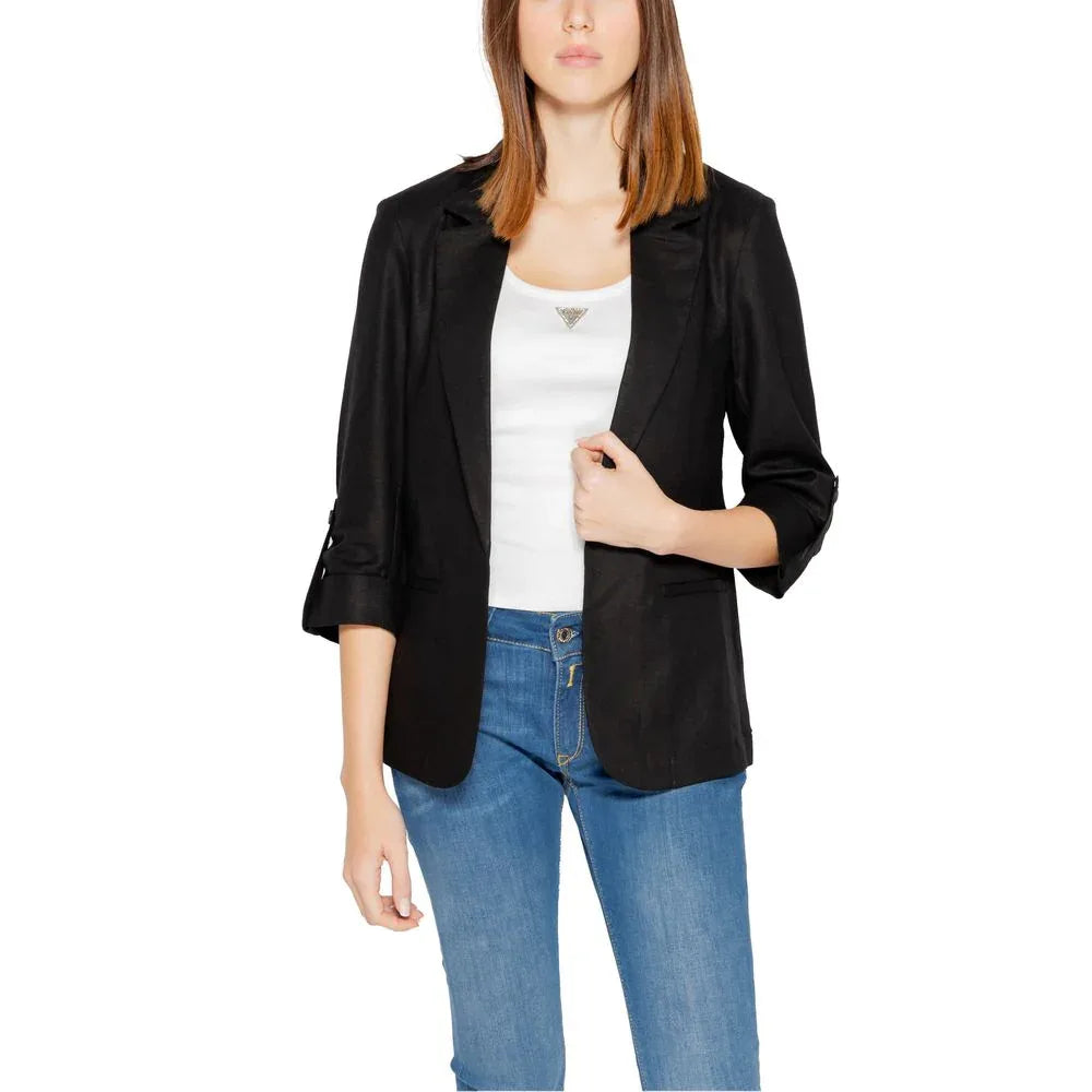 Only Black Linen Blazer - Zeiniez