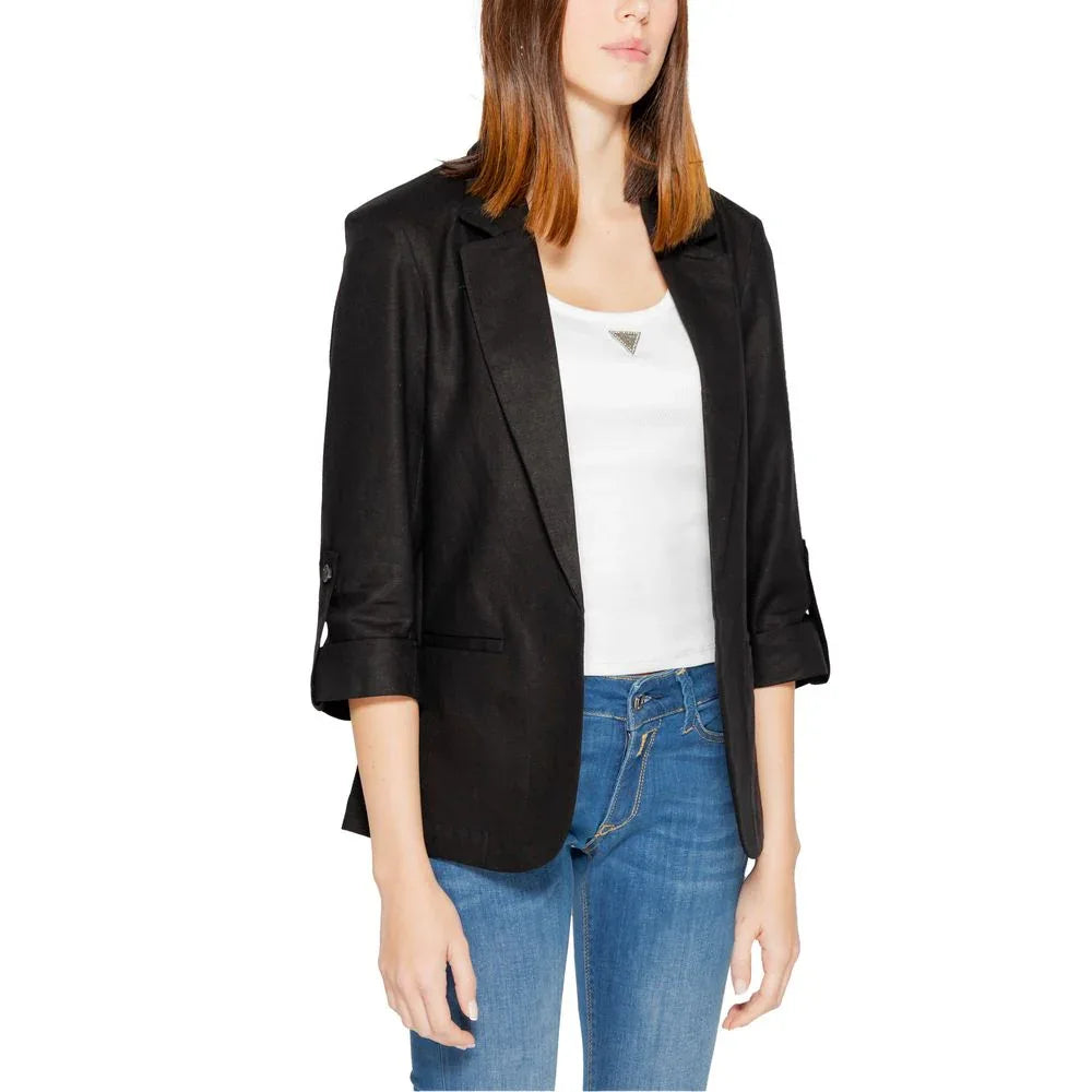 Only Black Linen Blazer - Zeiniez