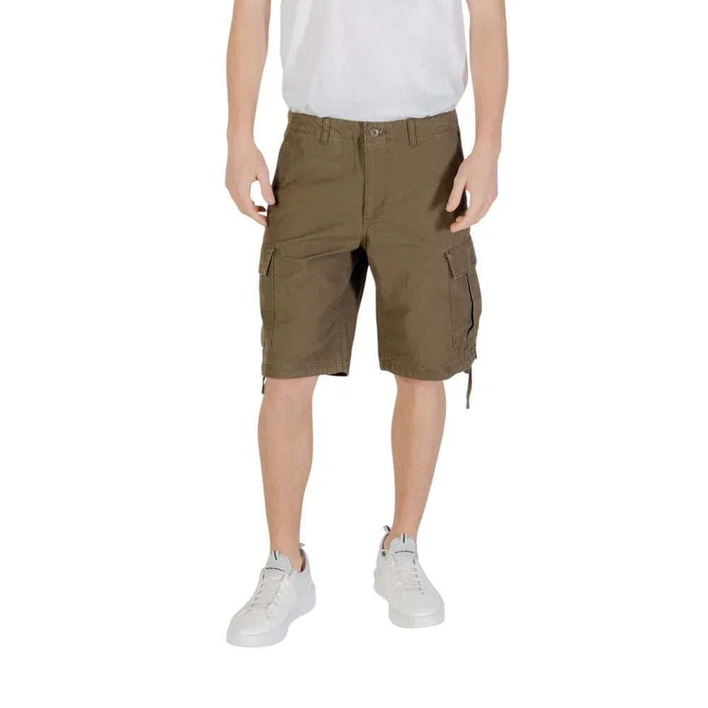 Jack Jones Green Cotton Bermuda Shorts - Zeiniez