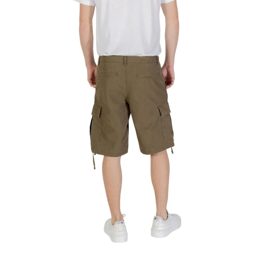 Jack Jones Green Cotton Bermuda Shorts - Zeiniez