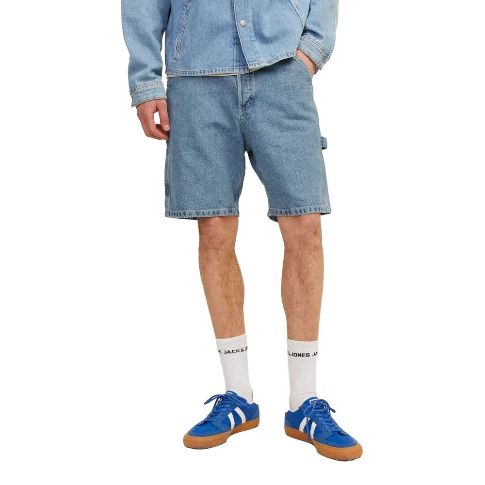 Jack Jones Light Blue Cotton Bermuda Shorts - Zeiniez