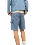 Jack Jones Light Blue Cotton Bermuda Shorts - Zeiniez
