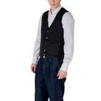 Gianni Lupo Black Cotton Waistcoat - Zeiniez