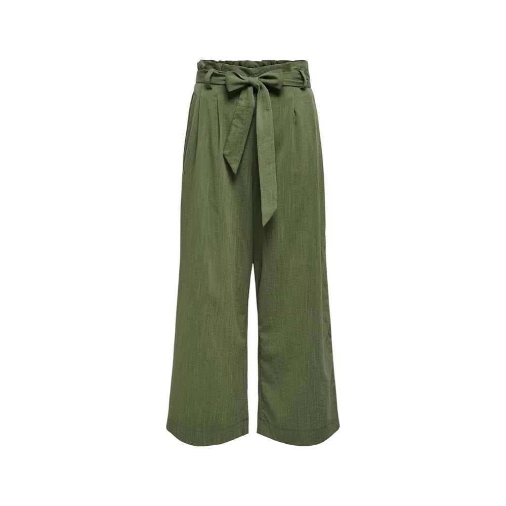 Only Green Viscose Casual Pants - Zeiniez