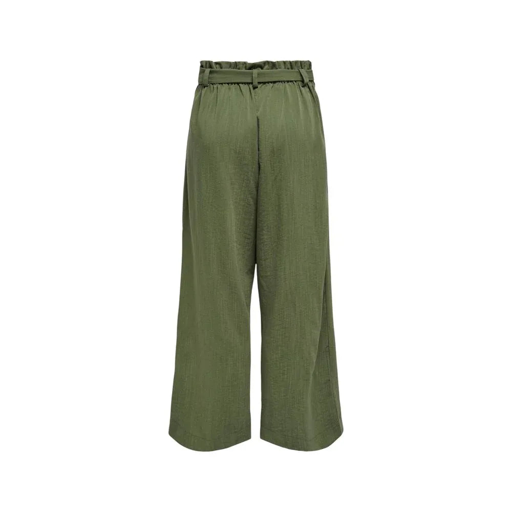 Only Green Viscose Casual Pants - Zeiniez