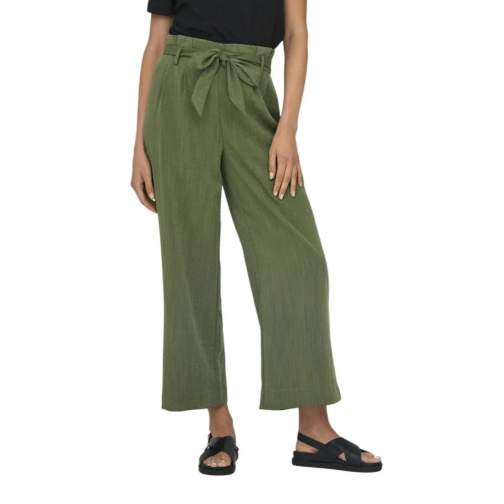 Only Green Viscose Casual Pants - Zeiniez