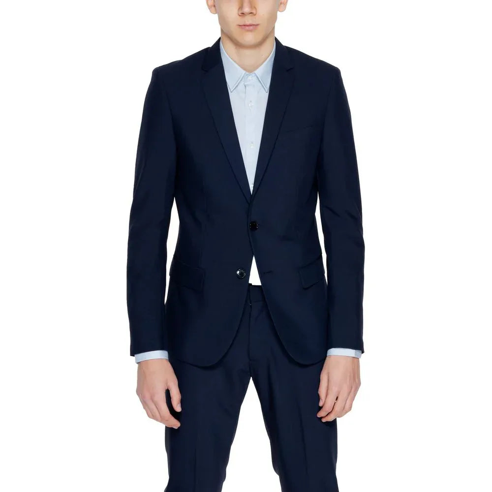 Antony Morato Blue Polyester Blazer - Zeiniez