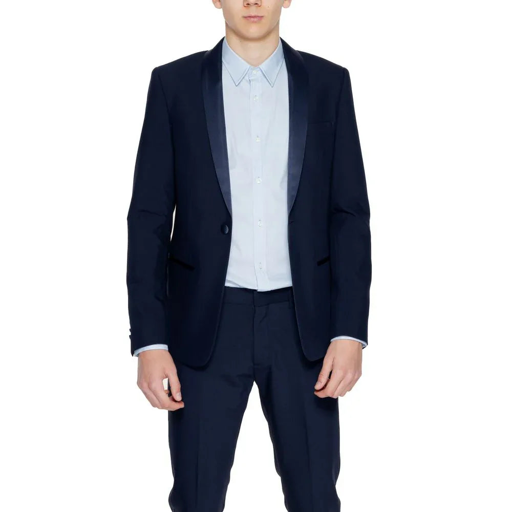 Antony Morato Blue Polyester Blazer - Zeiniez