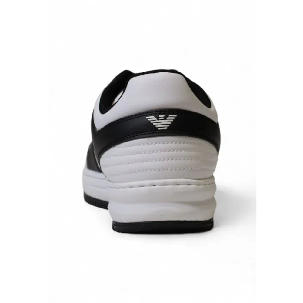 EA7 Emporio Armani Black And White Polyester Athletic Sneakers - Zeiniez