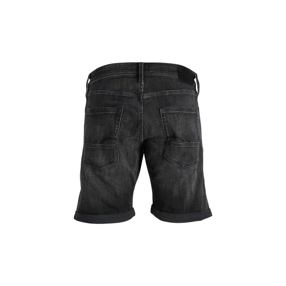 Jack Jones Black Cotton Bermuda Shorts - Zeiniez