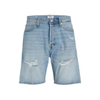 Jack Jones Light Blue Cotton Bermuda Shorts - Zeiniez