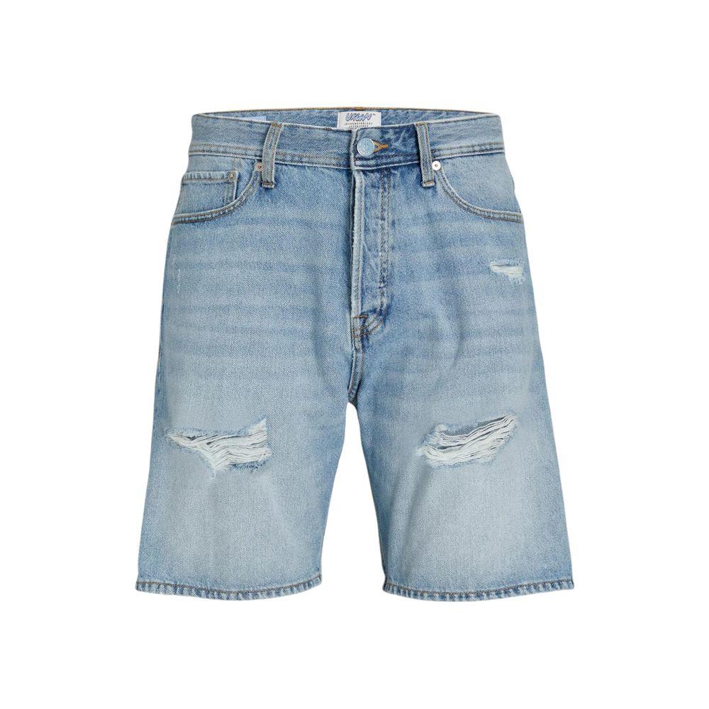 Jack Jones Light Blue Cotton Bermuda Shorts - Zeiniez
