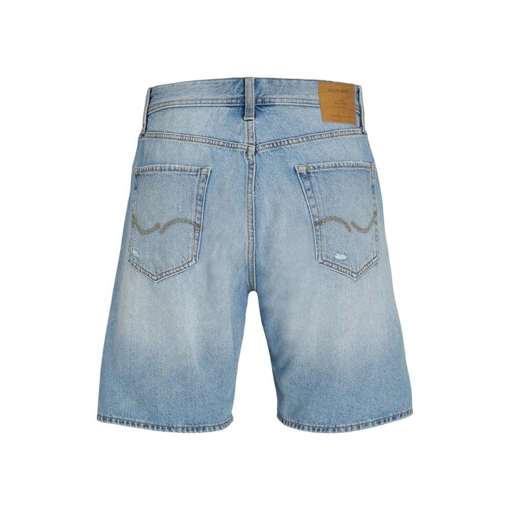 Jack Jones Light Blue Cotton Bermuda Shorts - Zeiniez
