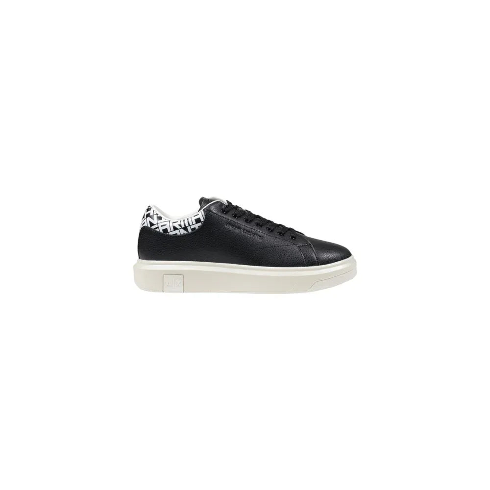 Armani Exchange Black And White Leather Low Top Sneakers - Zeiniez