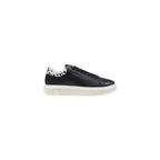 Armani Exchange Black And White Leather Low Top Sneakers - Zeiniez