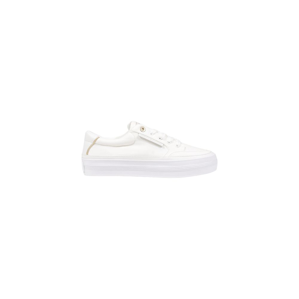 Tommy Hilfiger Cream Recycled Cotton Low Top Sneakers - Zeiniez