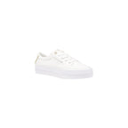 Tommy Hilfiger Cream Recycled Cotton Low Top Sneakers - Zeiniez