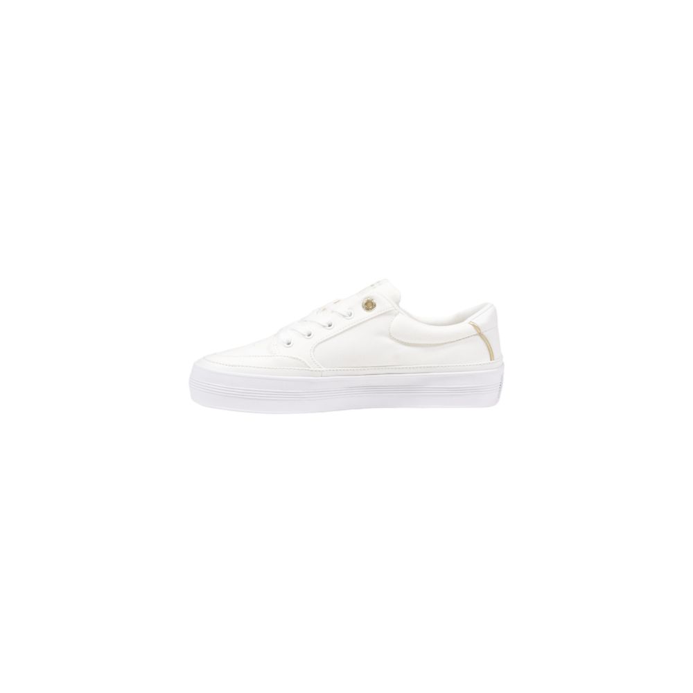 Tommy Hilfiger Cream Recycled Cotton Low Top Sneakers - Zeiniez