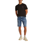 Tommy Hilfiger Jeans Blue Recycled Cotton Bermuda Shorts - Zeiniez