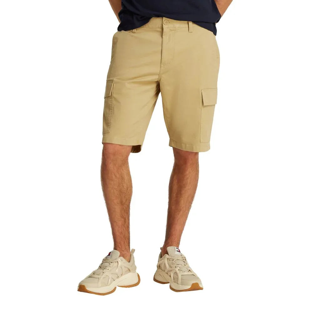 Tommy Hilfiger Jeans Beige Cotton Bermuda Shorts - Zeiniez