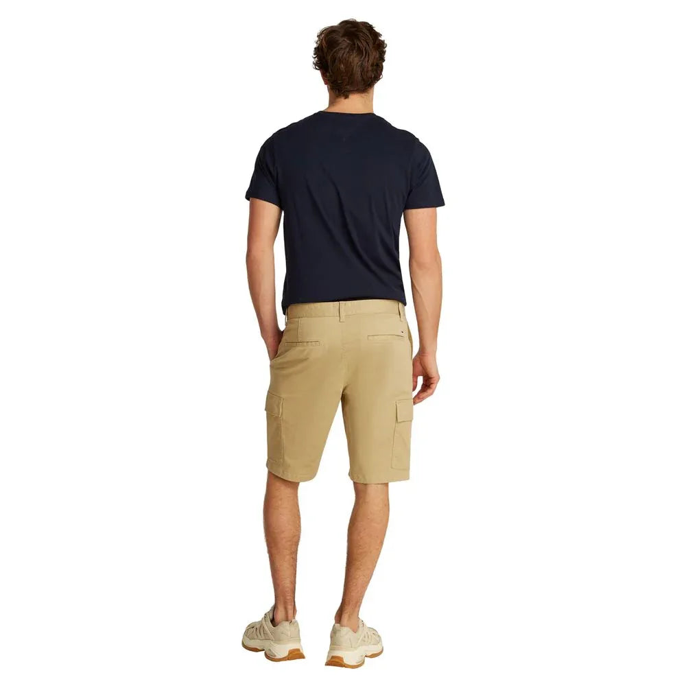 Tommy Hilfiger Jeans Beige Cotton Bermuda Shorts - Zeiniez